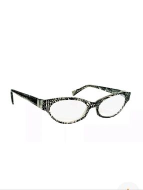 Bruno Chaussignand BC58 NVBT5 Eyeglasses Striped Amber Cat-eye Women France